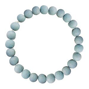 Fair Trade Sky Blue Small Beads Stretch Bracelet Upcycled Kantha Handmade NWT